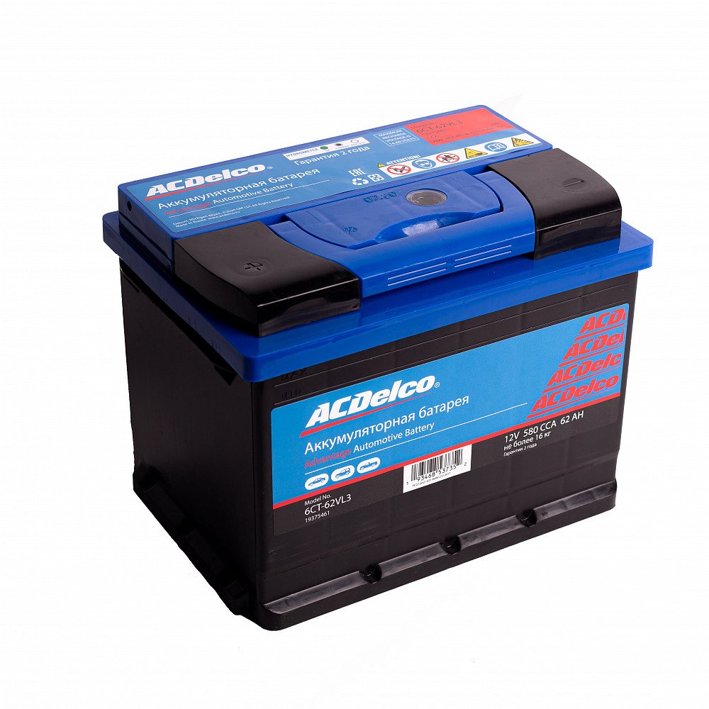 Аккумулятор ACDelco Advantage 6CT-62VL3 12V 62Ah 580A L+