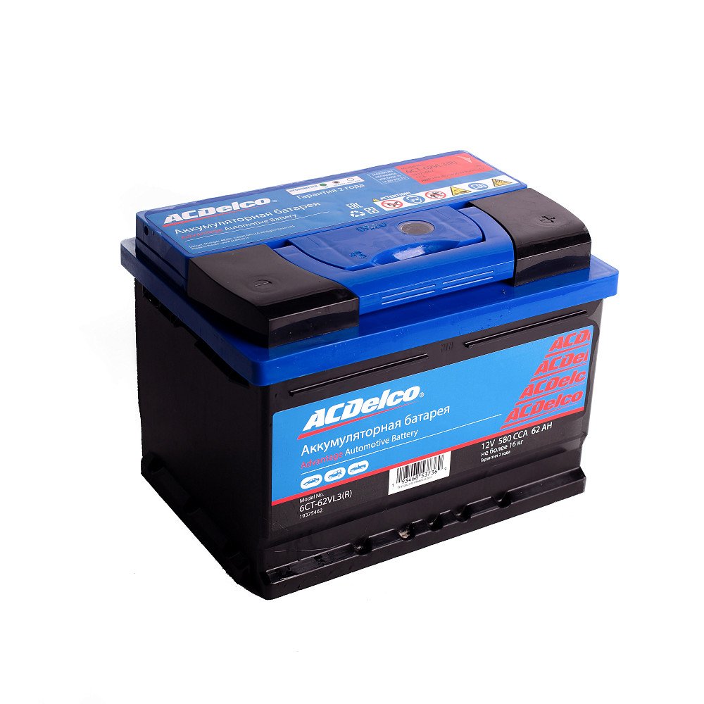 Аккумулятор ACDelco Advantage 6CT-62VL3(R) 12V 62Ah 580A R+