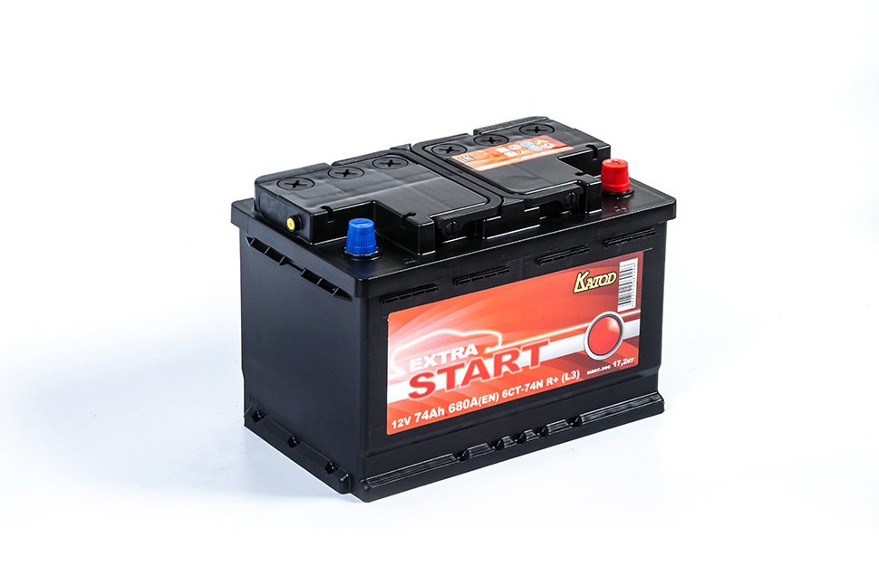 Аккумулятор Катод Extra Start 74e 12V 74Ah 680A R+